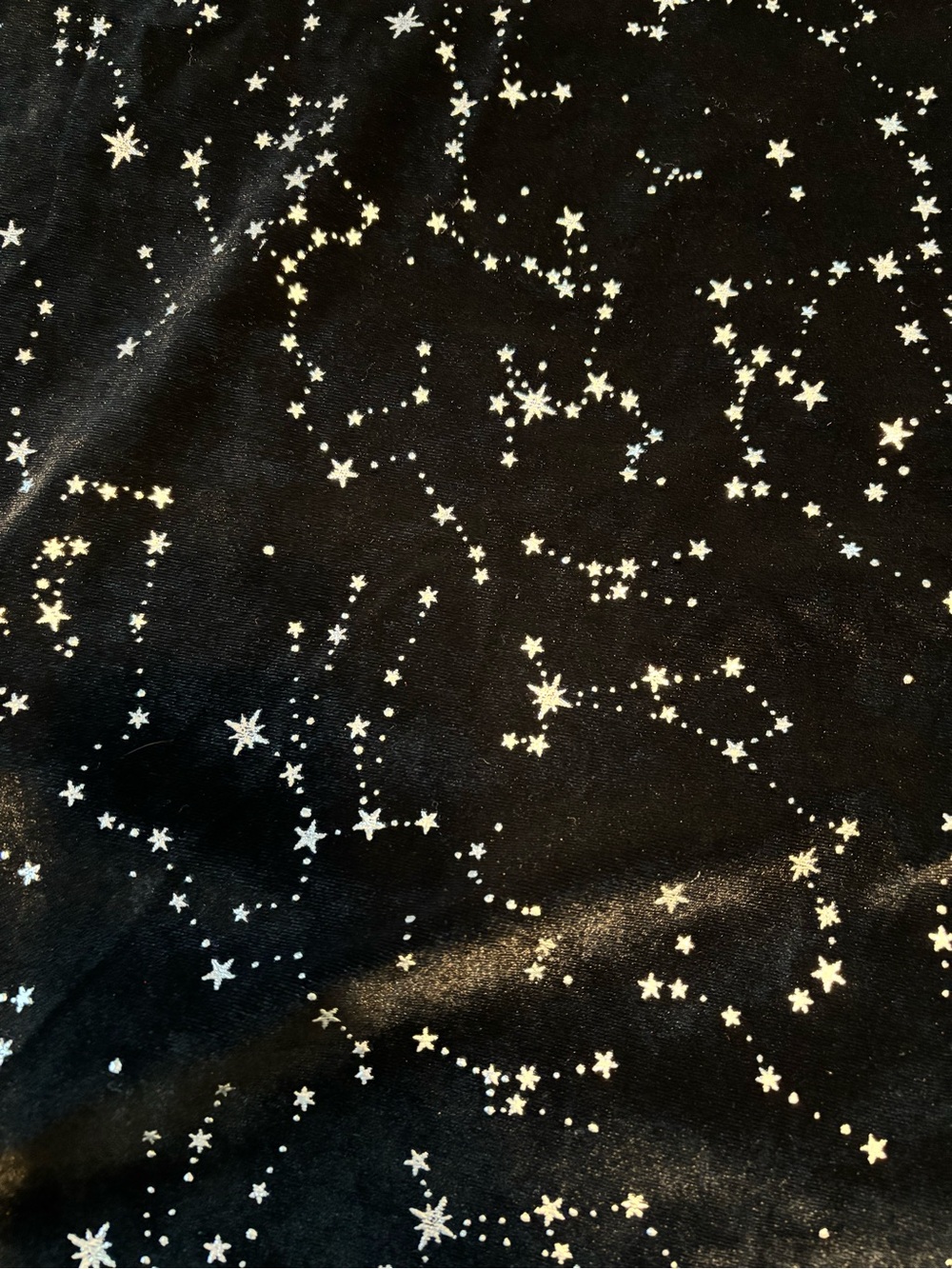 2 Yards stretch velvet star print fabric